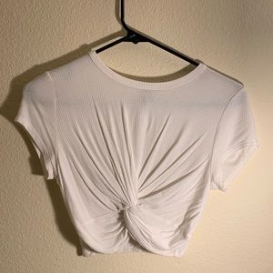 Windsor knotted crop top